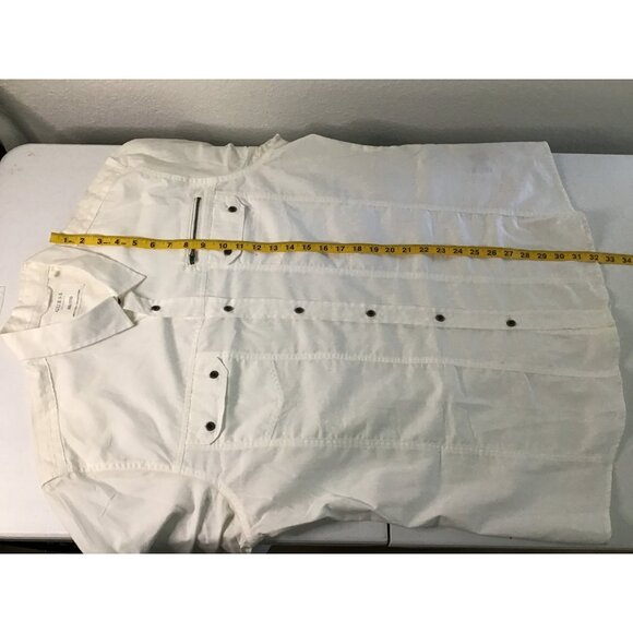 GUESS- MENS WHITE BUTTON-DOWN LONG SLEEVE 100 COTTON SHIRT SIZE XX-LARGE - Picture 6 of 7